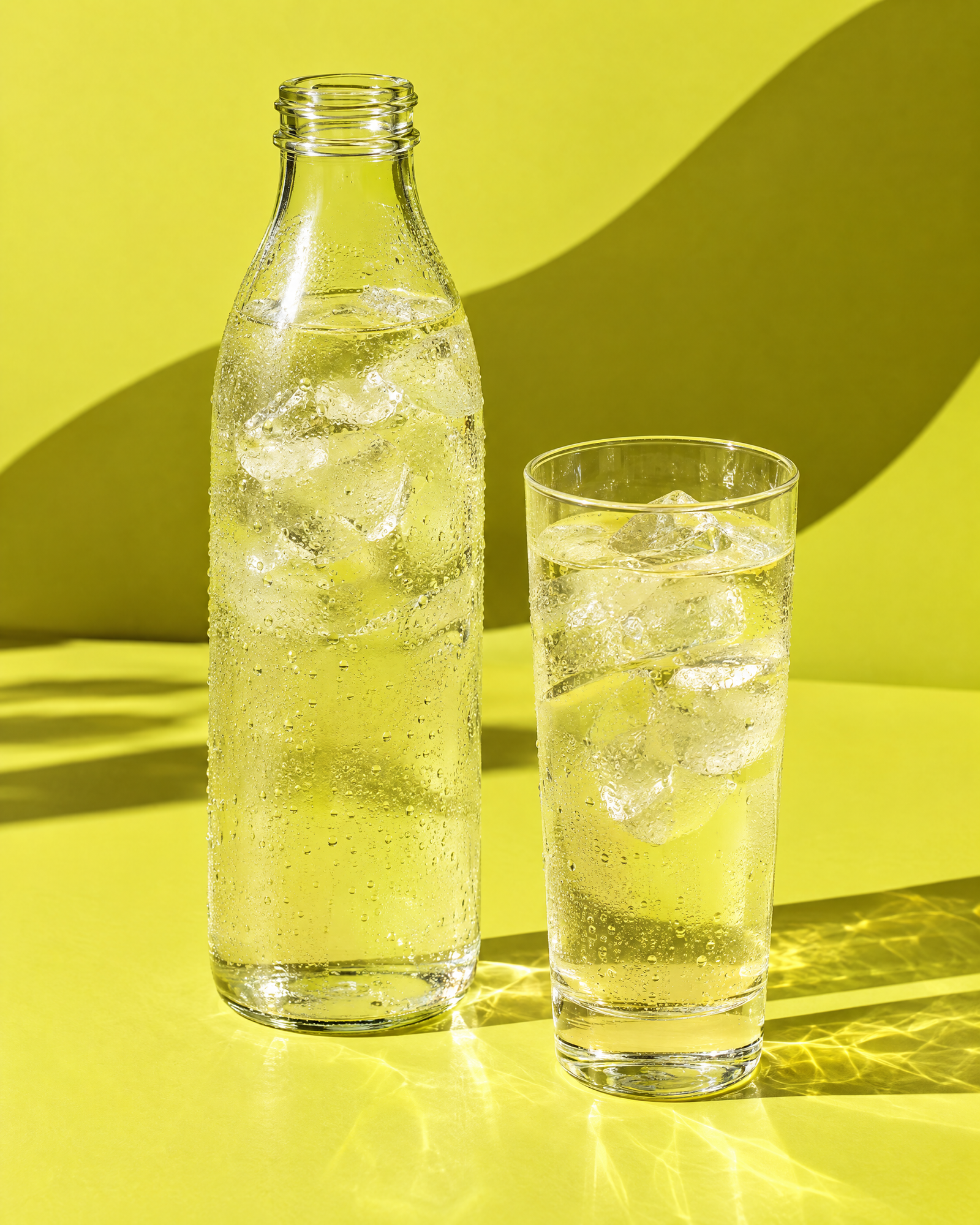 Una bottiglia d’acqua aromatizzata alla pesca