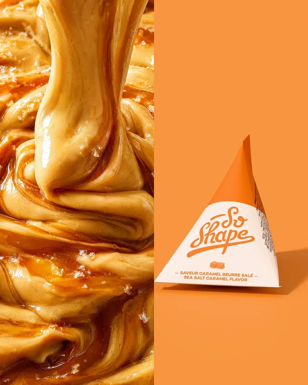 Shake So Shape gusto Caramello al Burro Salato, consistenza e bustina